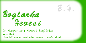 boglarka hevesi business card